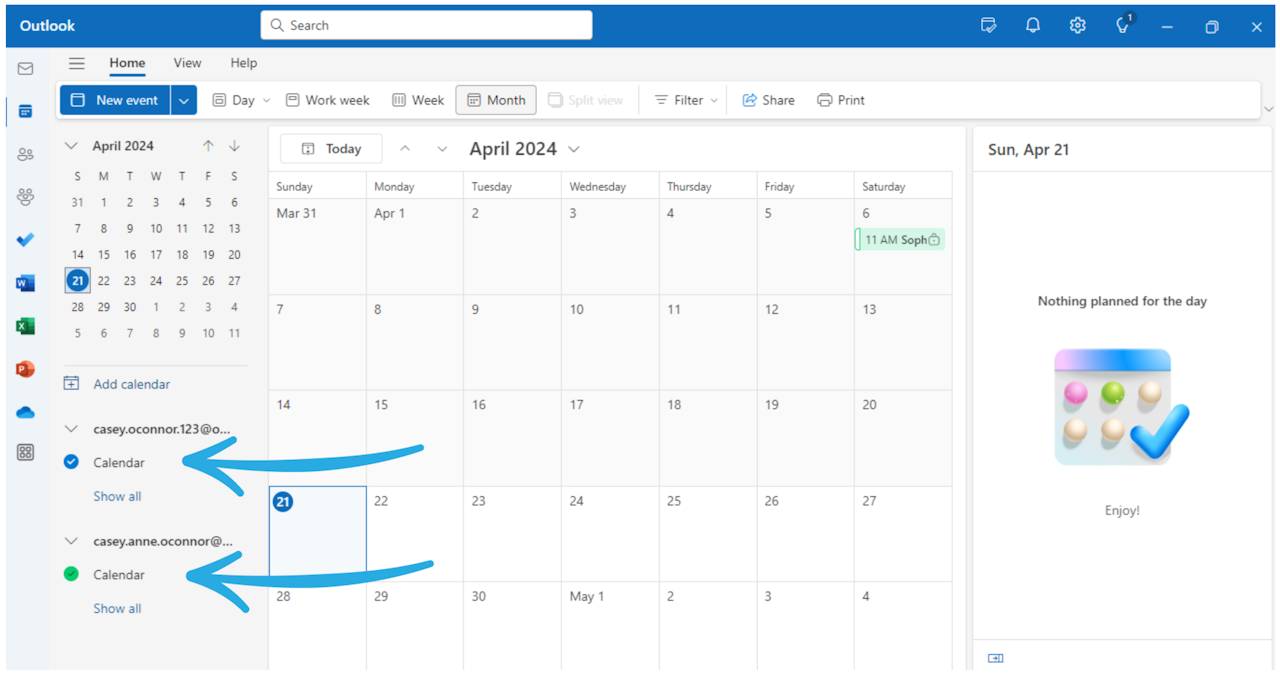 How to sync Outlook calendar with Google Calendar on Windows: Step 3