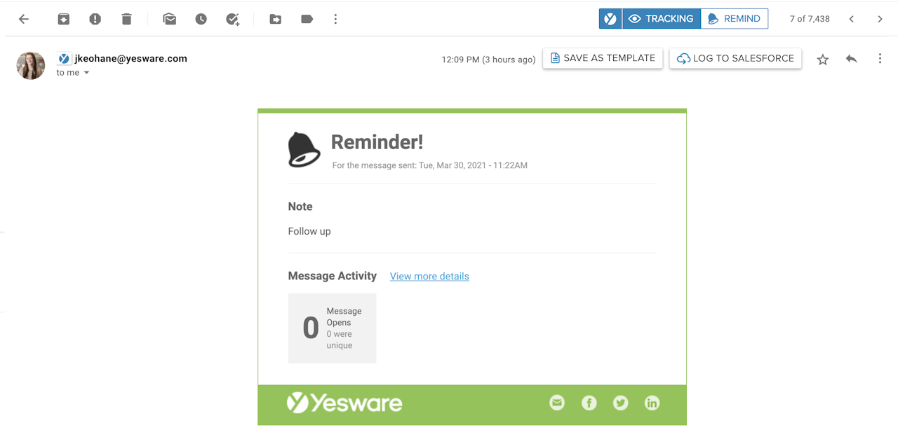 email management virtual assistant: reminders