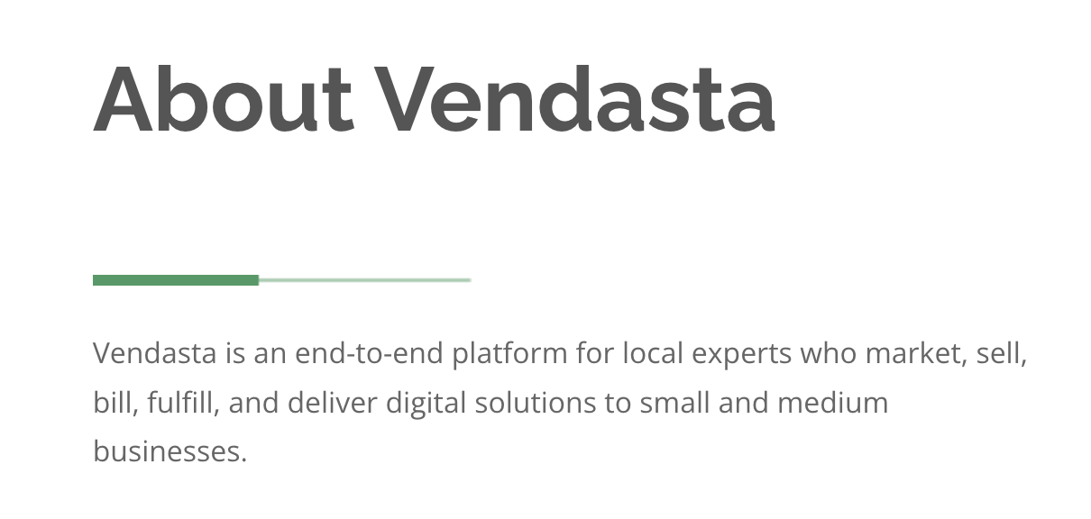 positioning statement example: Vendasta