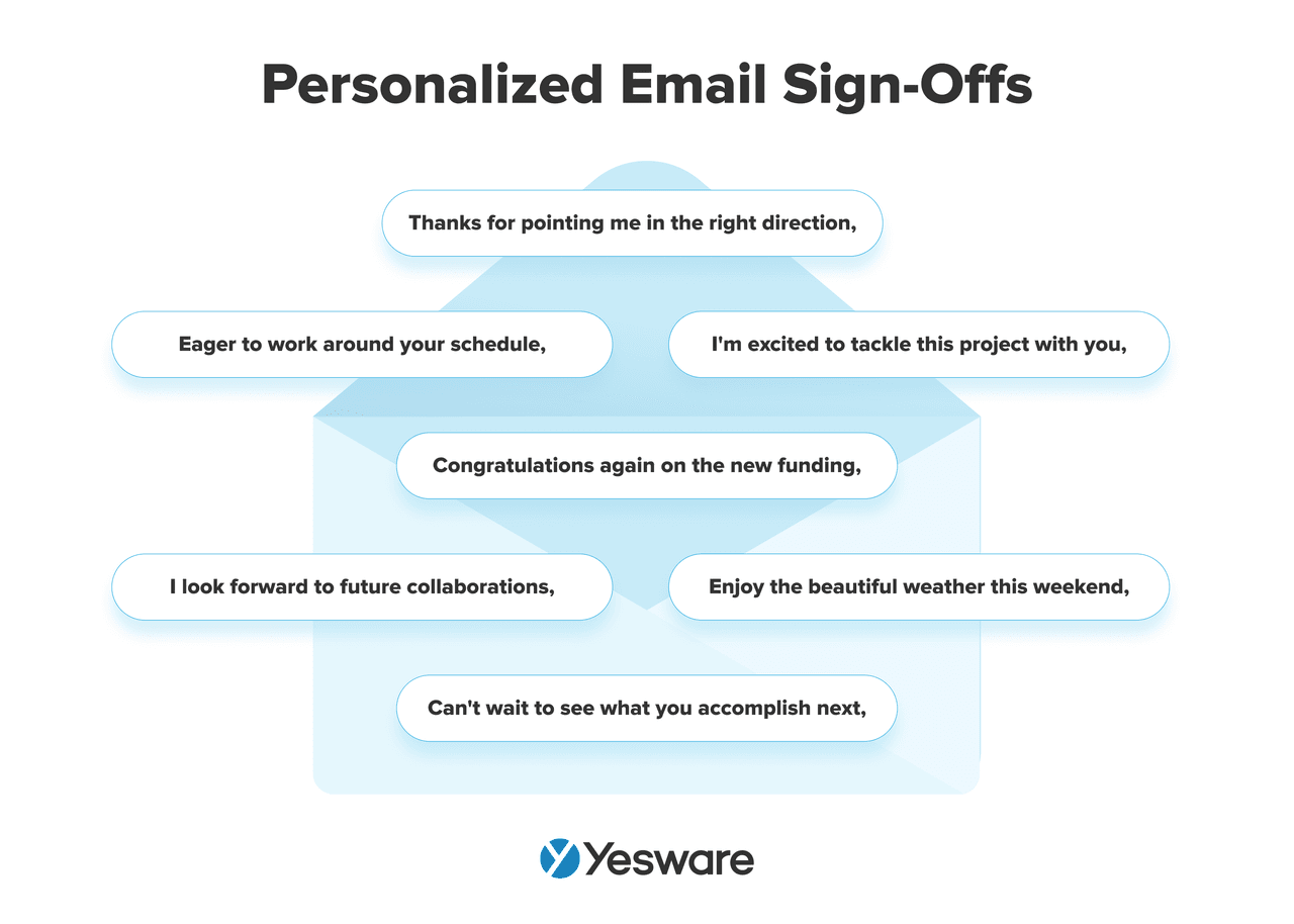 intro sales email: personalized email sign-offs