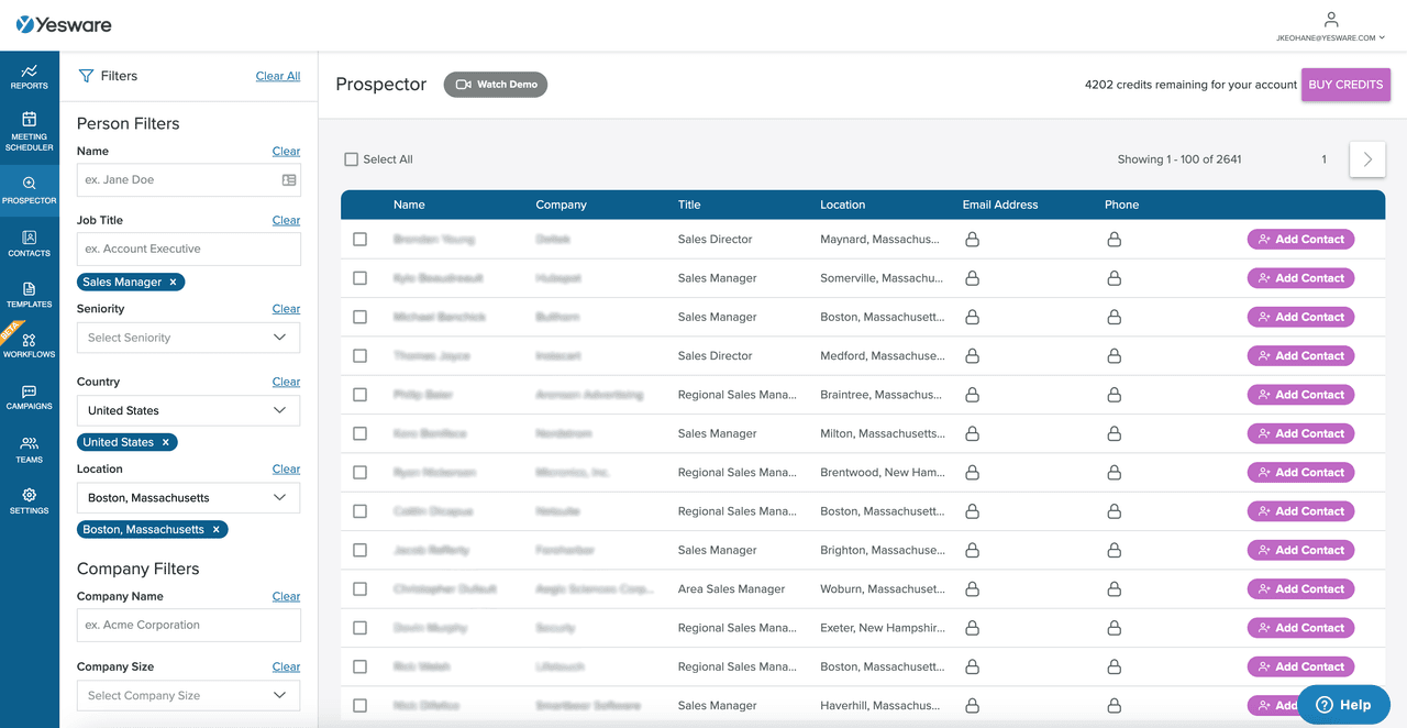 lead management: Prospector