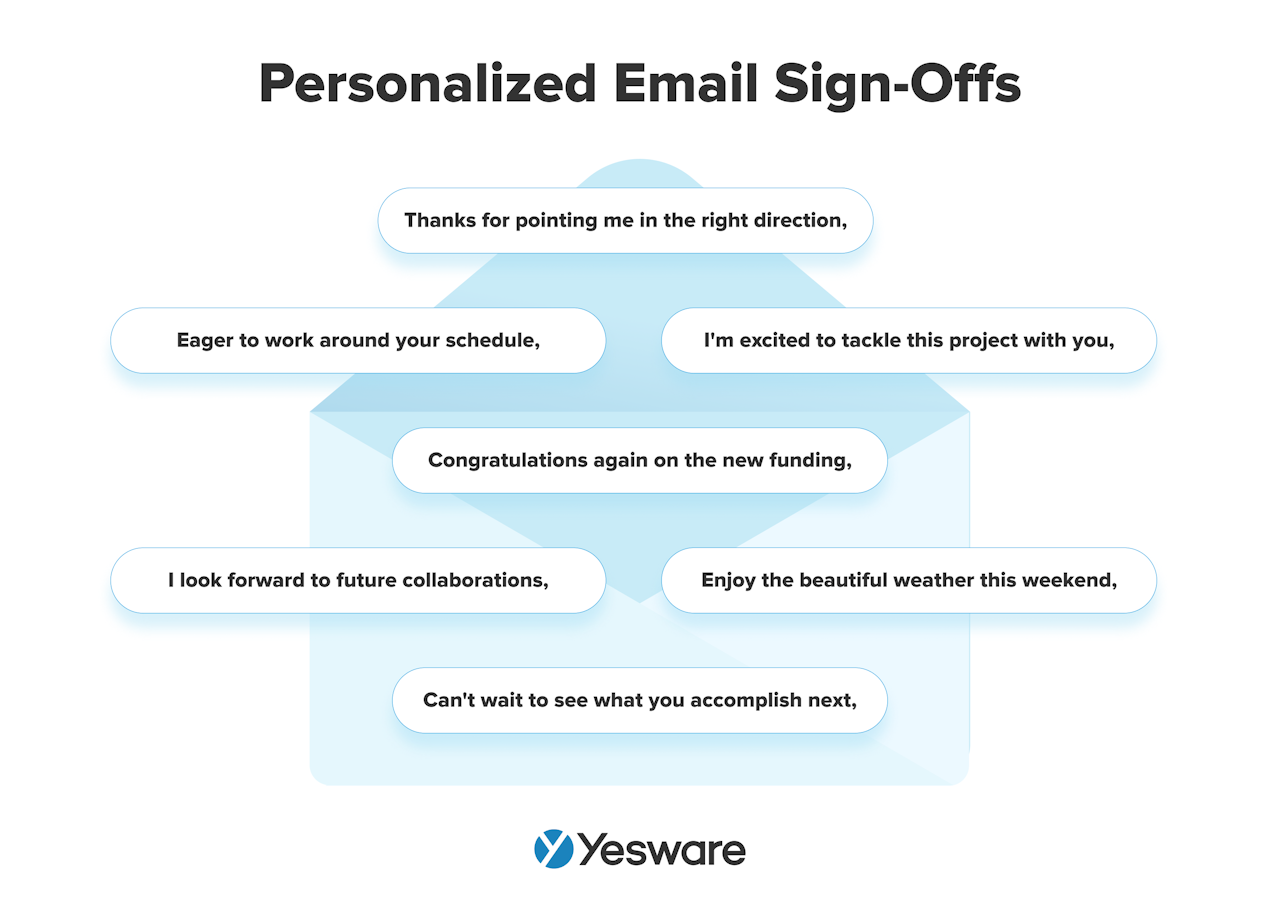 how to end an email: personalized email sign-offs