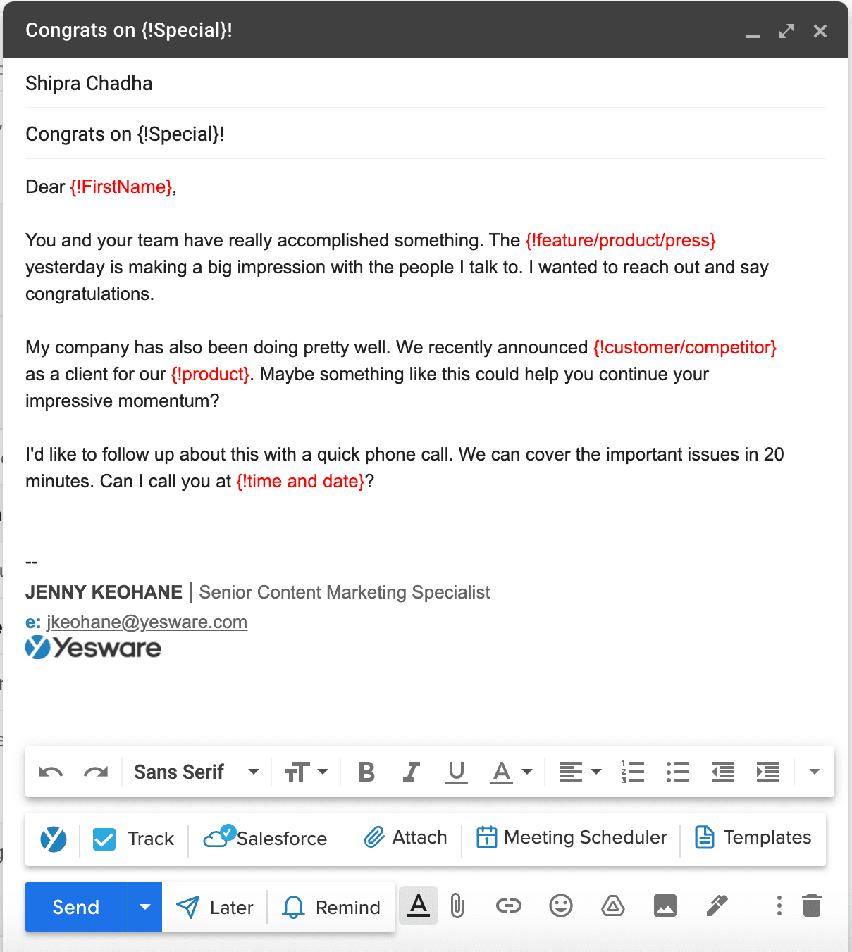 soft sell: templates