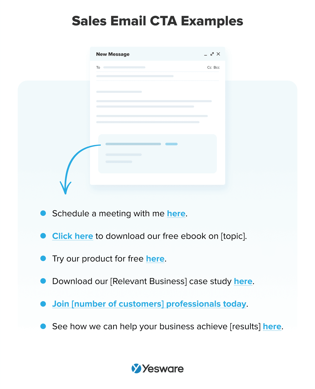 b2b email templates: sales email CTA examples
